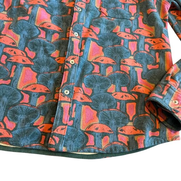 Chubbies Cloud-10 Overshirt The Funky Spore Button-Down Flannel Shirt Medium Men - Picture 5 of 11